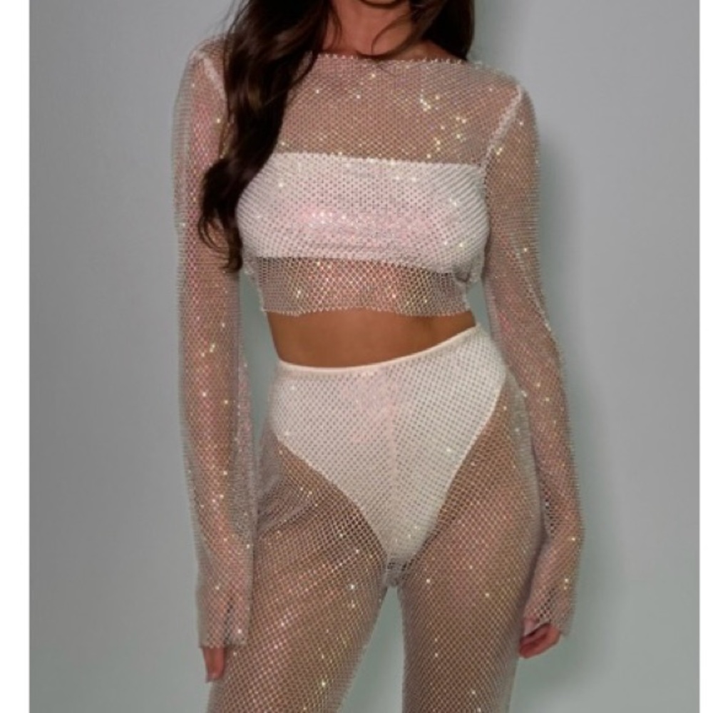 Diamante Pants or Skirt Set